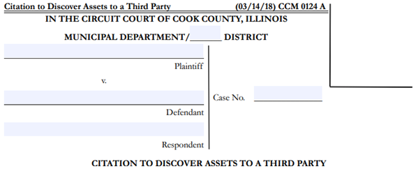 Cook County document header example
