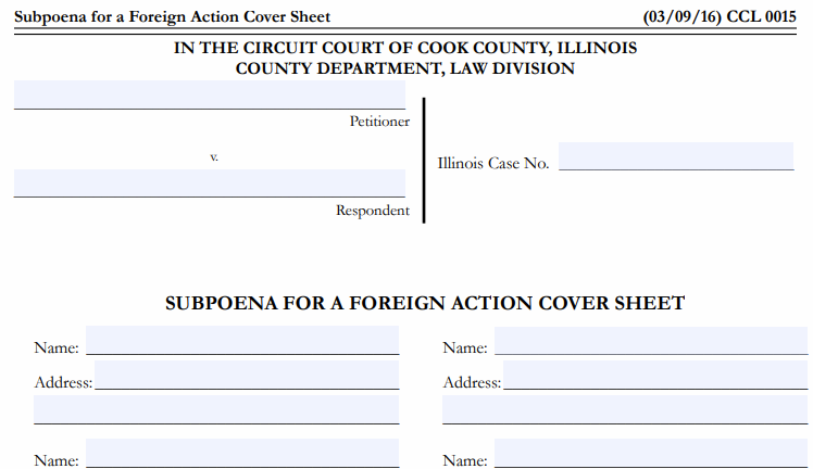 How to issue an out-of-state subpoena in Illinois